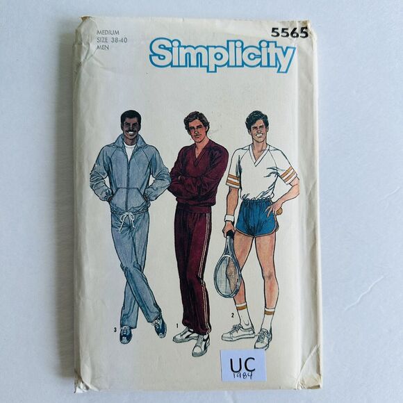 Vtg Simplicity Sewing Pattern 5565 Mens Tennis PickleBall Clothes Size M 38-40 - Picture 1 of 2